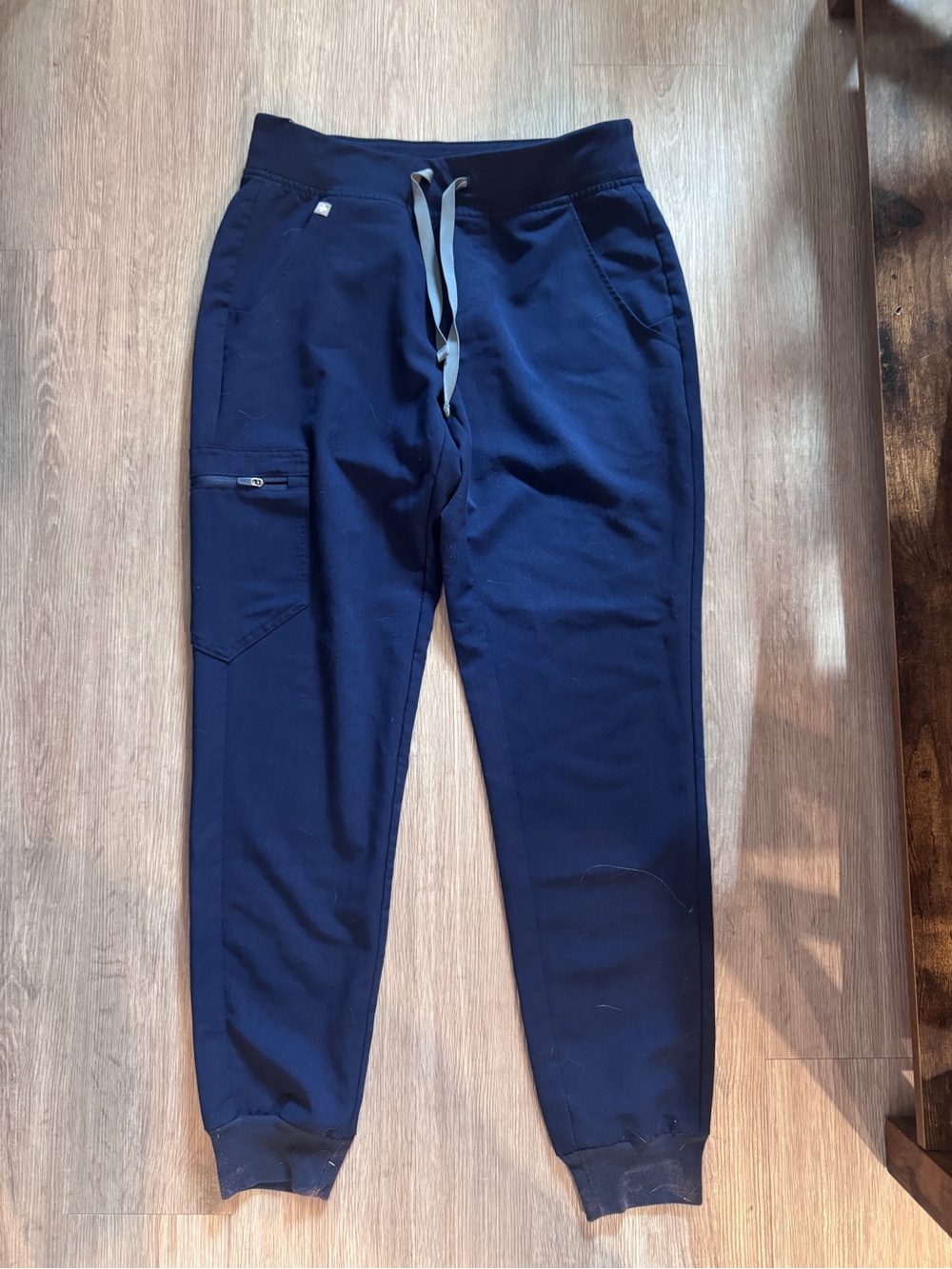 Figs Womans Navy Drawstring Joggers with Utility Pocket